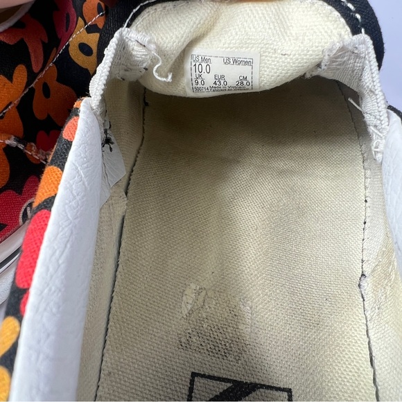 Vans Classic Slip On Floral Low Flower Sneaker Old Skool Skateboard Men’s Sz 10 - Picture 8 of 10